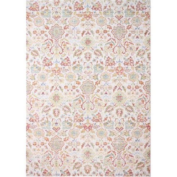 Bashian Bashian C189-IV-4X6-CR412 3 ft. 6 in. x 5 ft. 6 in. Corsica Collection Bohemian Polyester Power Loom Area Rug; Ivory C189-IV-4X6-CR412